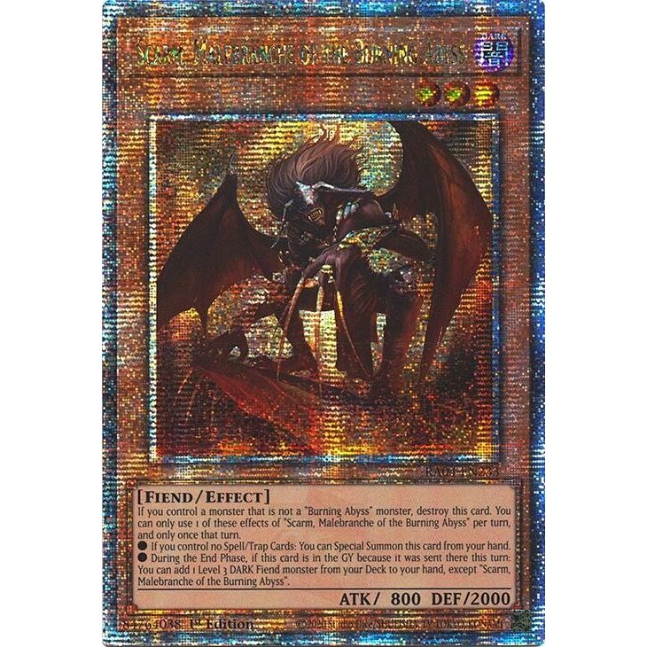 Image for Scarm, Malebranche of the Burning Abyss (Quarter Century Secret Rare) (RA04-EN233) - YuGiOh