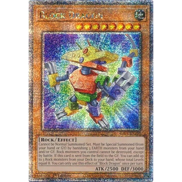 Image for Block Dragon (Quarter Century Secret Rare) (RA04-EN268) - YuGiOh