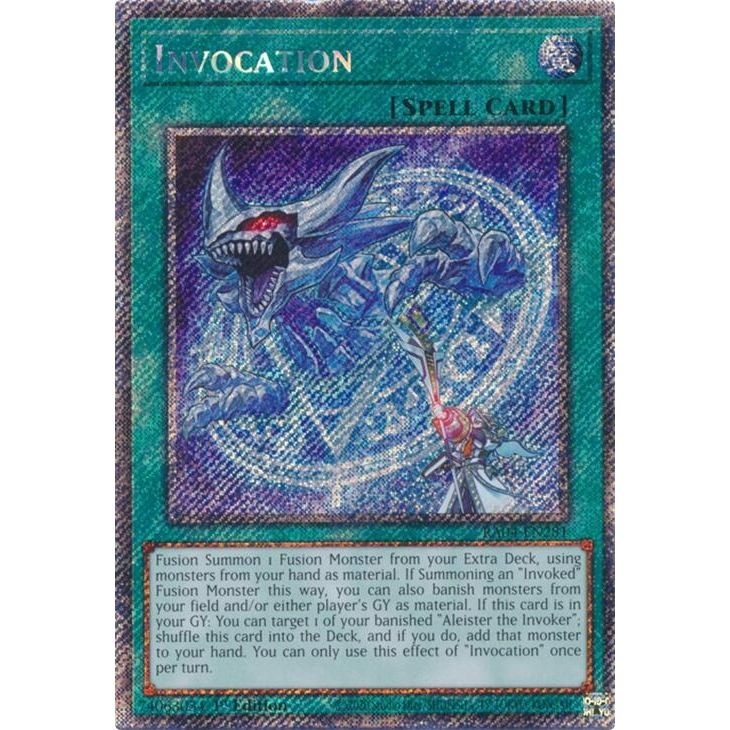 Image for Invocation (Platinum Secret Rare) (RA04-EN281) - YuGiOh