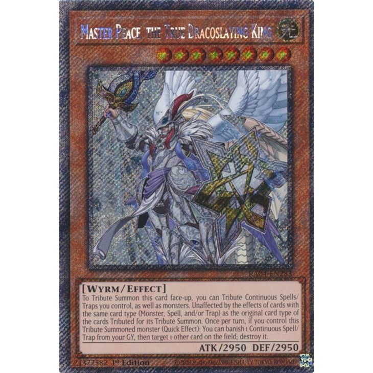 Image for Master Peace, the True Dracoslaying King (Platinum Secret Rare) (RA04-EN283) - YuGiOh