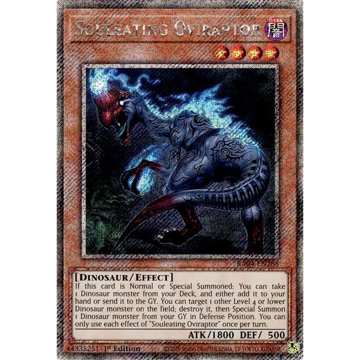 Image for Souleating Oviraptor (Platinum Secret Rare) (RA04-EN288) - YuGiOh