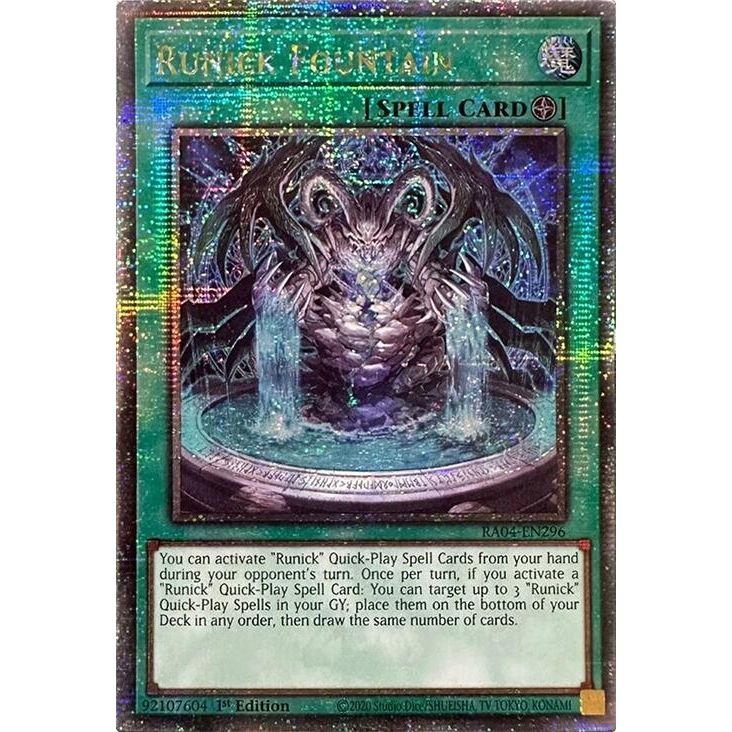 Image for Runick Fountain (Quarter Century Secret Rare) (RA04-EN296) - YuGiOh