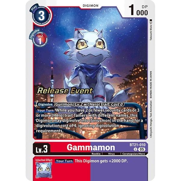 Image for Gammamon (BT21-010 U) (BT21_PR) - Digimon Card Game
