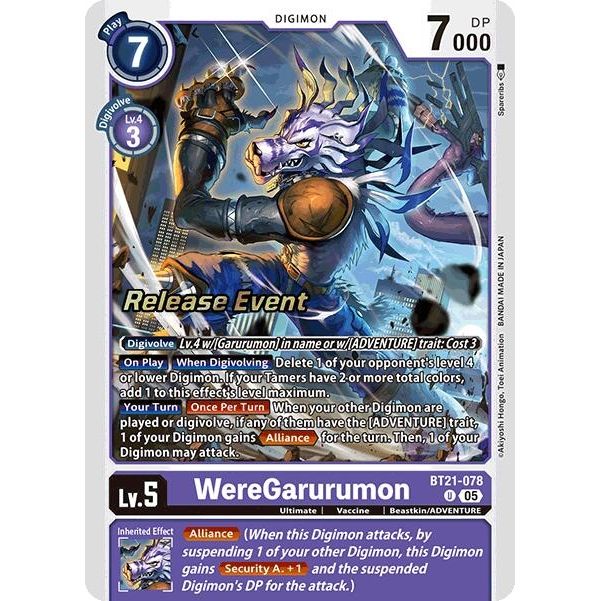 Image for WereGarurumon (BT21-078 U) (BT21_PR) - Digimon Card Game