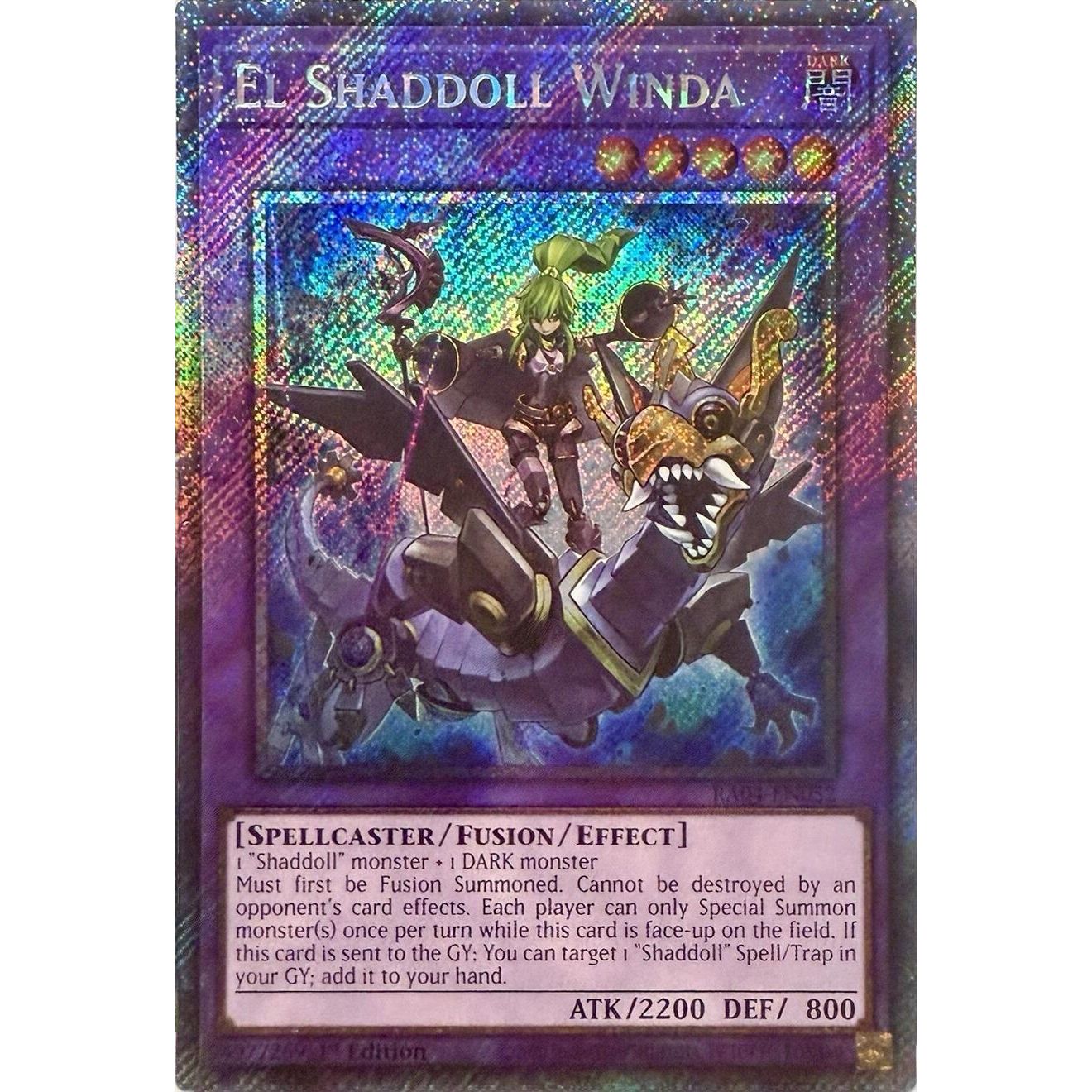 Image for El Shaddoll Winda (Platinum Secret Rare) (RA04-EN052) - YuGiOh