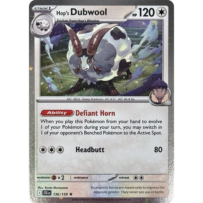 Image for Hop's Dubwool (Cosmos Holo) (136/159) (MCAP) - Pokemon