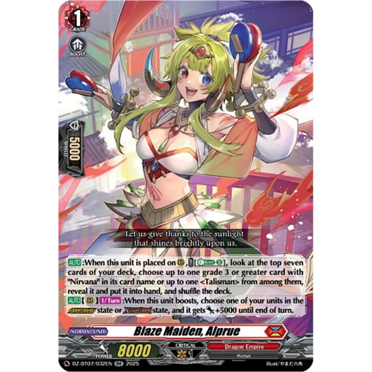 Image for Blaze Maiden, Alprue (DZ-BT07/032EN) (DZ-BT07) - Cardfight Vanguard