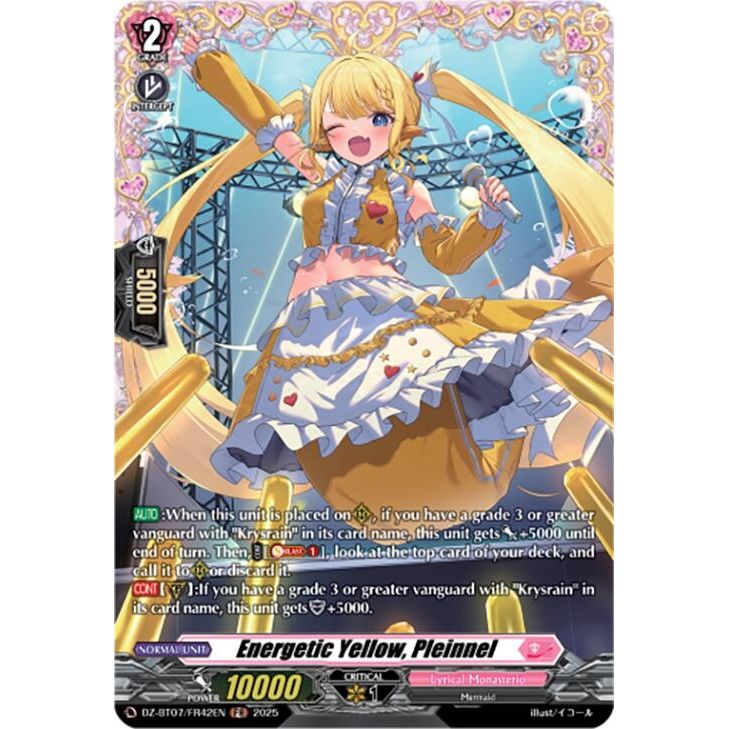 Image for Energetic Yellow, Pleinnel (FR) (DZ-BT07/FR42EN) (DZ-BT07) - Cardfight Vanguard