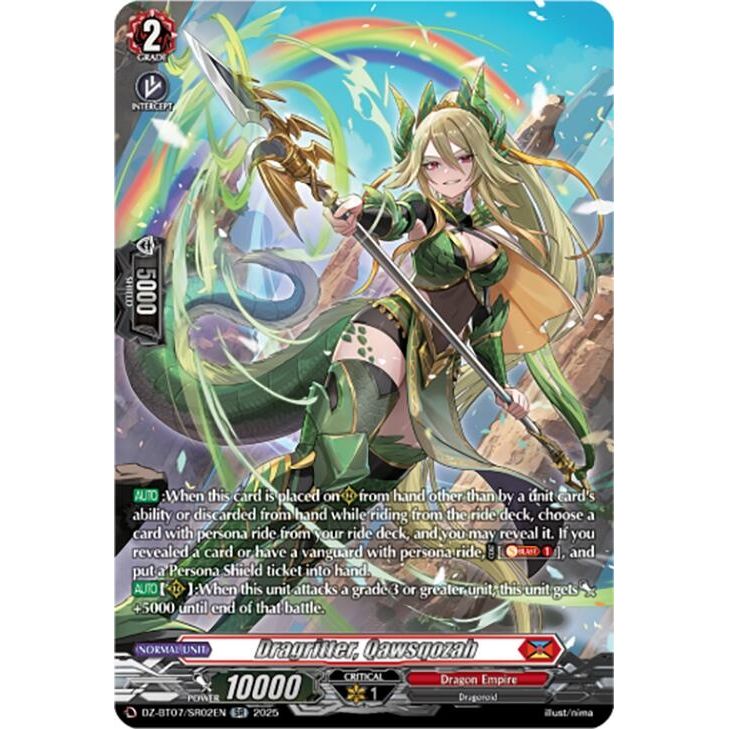 Image for Dragritter, Qawsqozah (SR) (DZ-BT07/SR02EN) (DZ-BT07) - Cardfight Vanguard