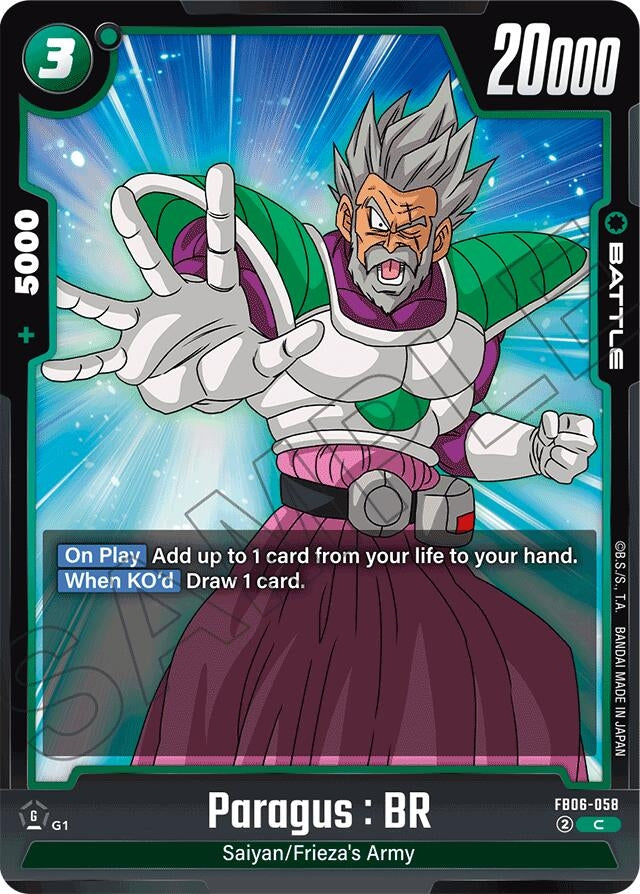 Image for Paragus : BR - FB06-058 (FB06-058) (FB06) - Dragon Ball Super: Fusion World