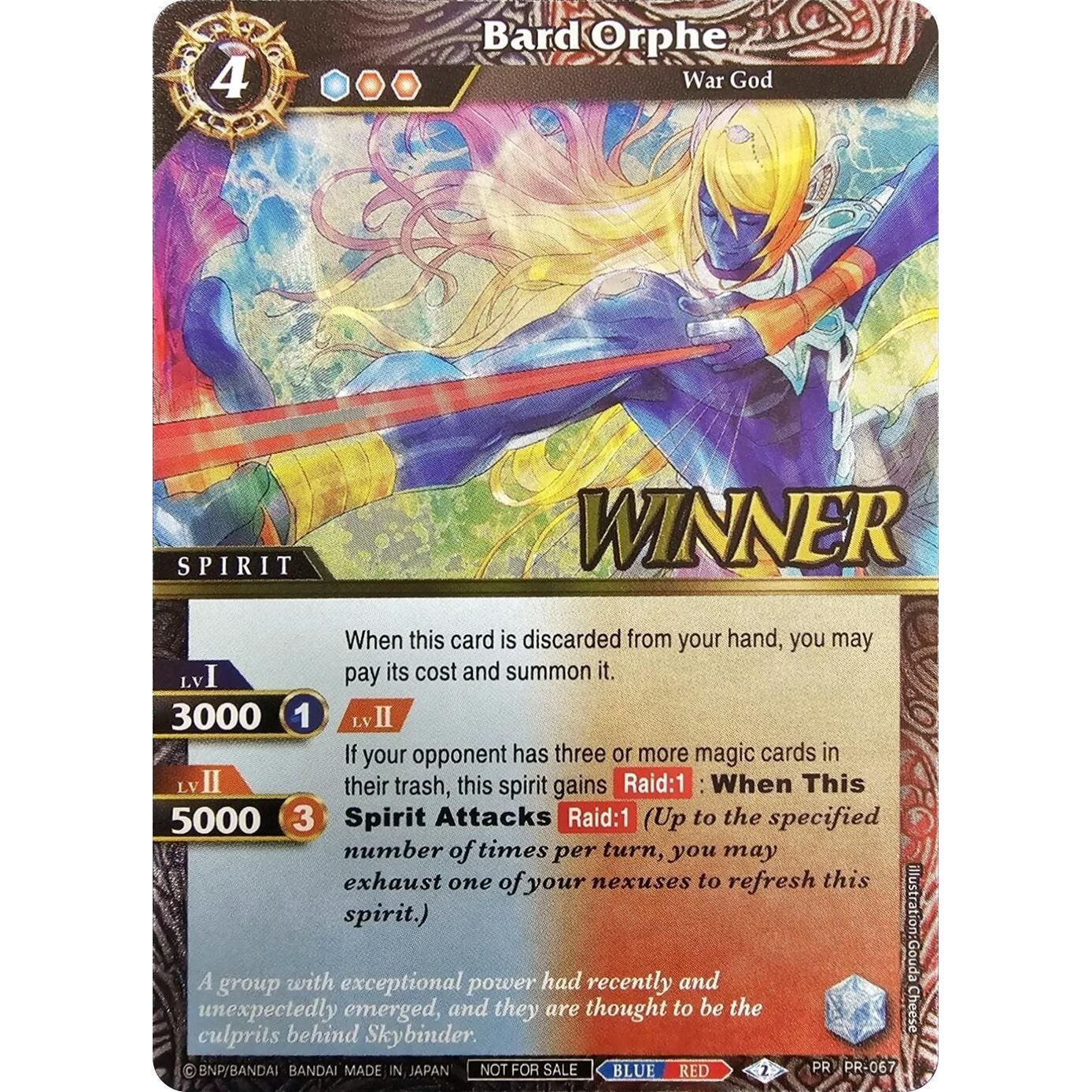 Image for Bard Orphe (Store Tournament & Sealed Deck Pack Vol.2 -Winner-) (PR-067) (LEP) - Battle Spirits Saga