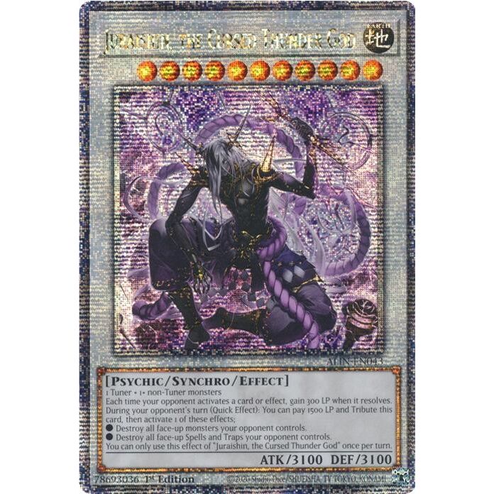 Image for Juraishin, the Cursed Thunder God (Quarter Century Secret Rare) (ALIN-EN043) (ALIN) - YuGiOh