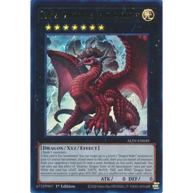 Image for Disaster, Dragon Ruler of All Apocalypses (ALIN-EN049) (ALIN) - YuGiOh