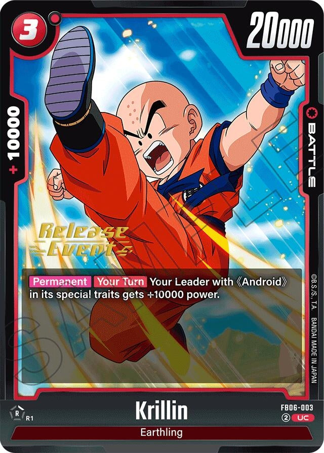 Image for Krillin - FB06-003 (FB06-003) (FB06_PR) - Dragon Ball Super: Fusion World