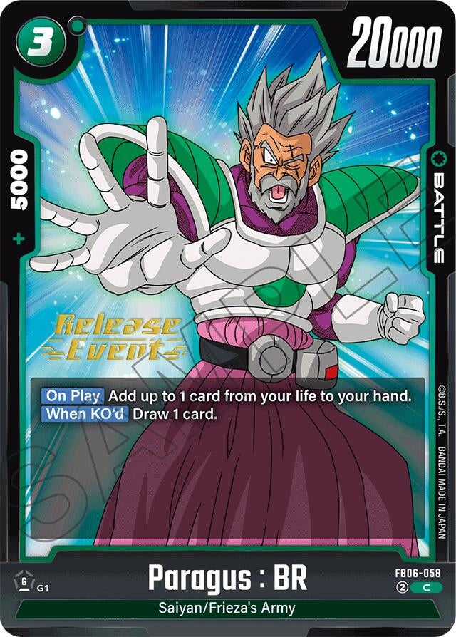 Image for Paragus : BR - FB06-058 (FB06-058) (FB06_PR) - Dragon Ball Super: Fusion World
