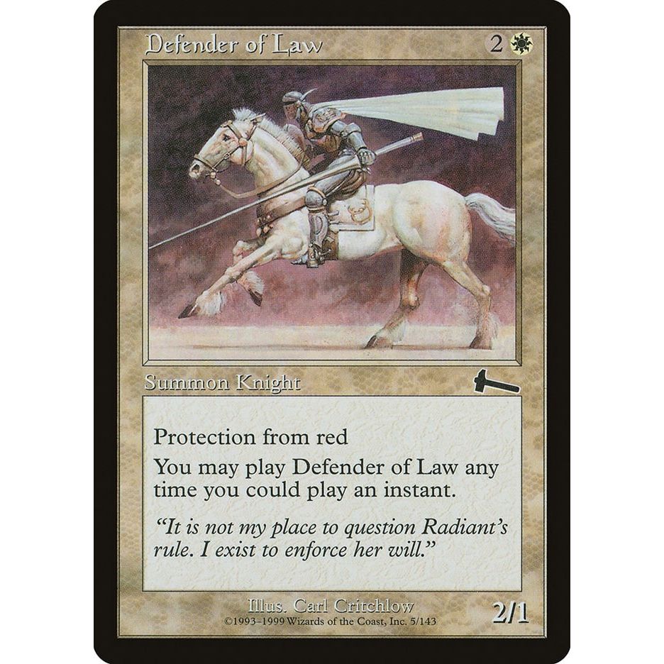 Image for Defender of Law (5) (ULG) - Magic: The Gathering