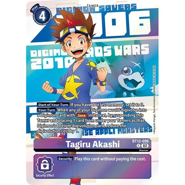 Image for Tagiru Akashi (Digimon Animation Series 25th Anniversary Set) (BT12-096 R) (BT12) - Digimon Card Game
