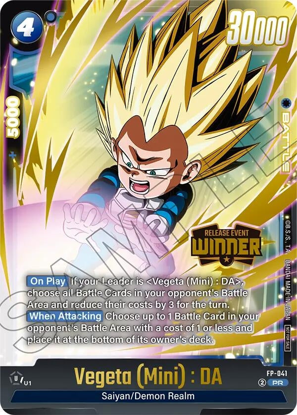 Image for Vegeta (Mini) : DA - FP-041 (Release Event Winner) (FP-041) (FB06_PR) - Dragon Ball Super: Fusion World