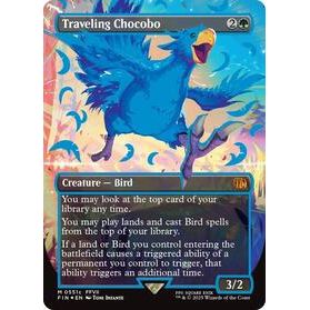 Traveling Chocobo (Borderless) (Neon Ink Blue) - Final Fantasy TCG (219)