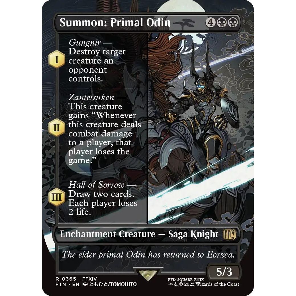 Image for Summon: Primal Odin (Borderless) (365) (FIN) - Magic: The Gathering