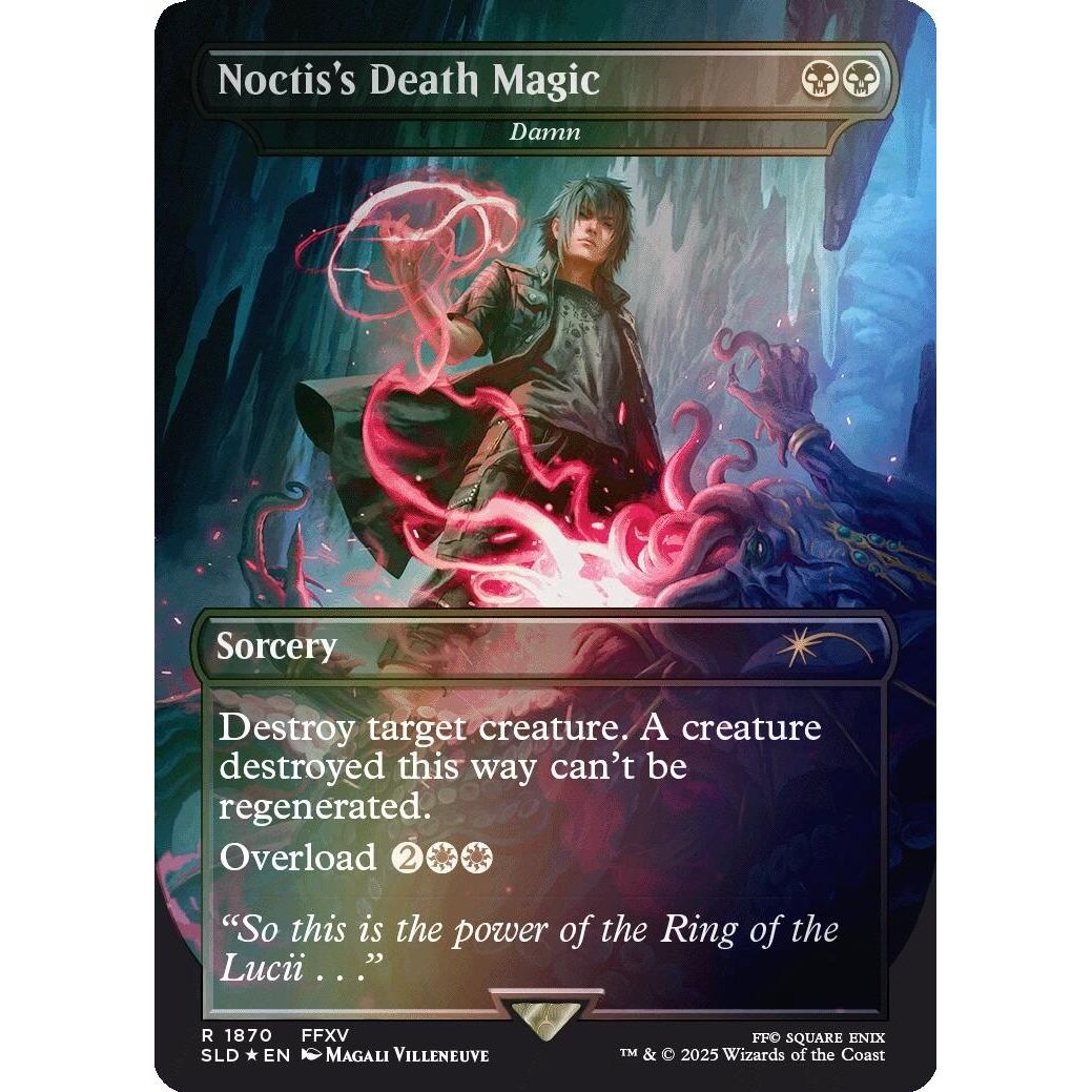Image for Noctis's Death Magic - Damn (Rainbow Foil) (1870) (SLD) - Magic: The Gathering