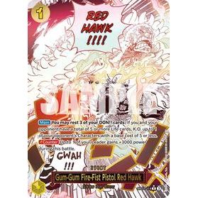 Gum-Gum Fire-Fist Pistol Red Hawk (Alternate Art) - One Piece — A Fist of Divine Speed (144)