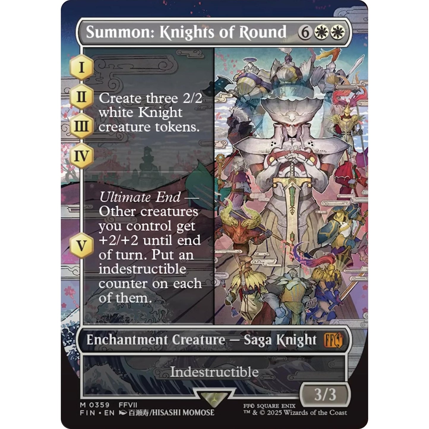 Image for Summon: Knights of Round (Borderless) (359) (FIN) - Magic: The Gathering