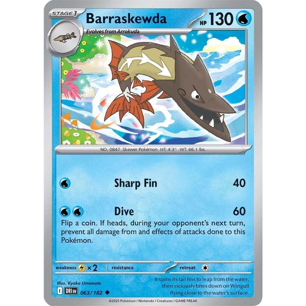 Image for Barraskewda (063/182) (DRI) - Pokemon