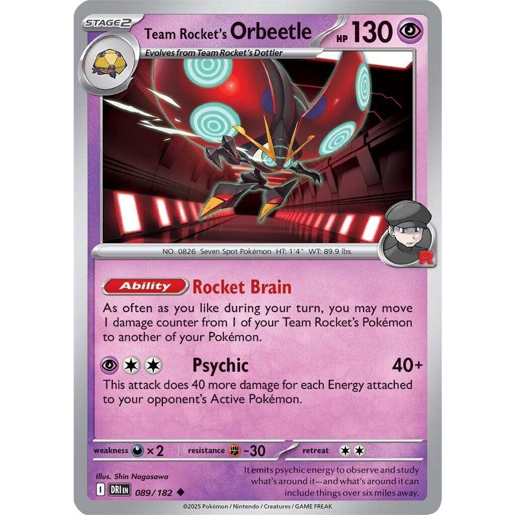 Image for Team Rocket's Orbeetle (089/182) (DRI) - Pokemon