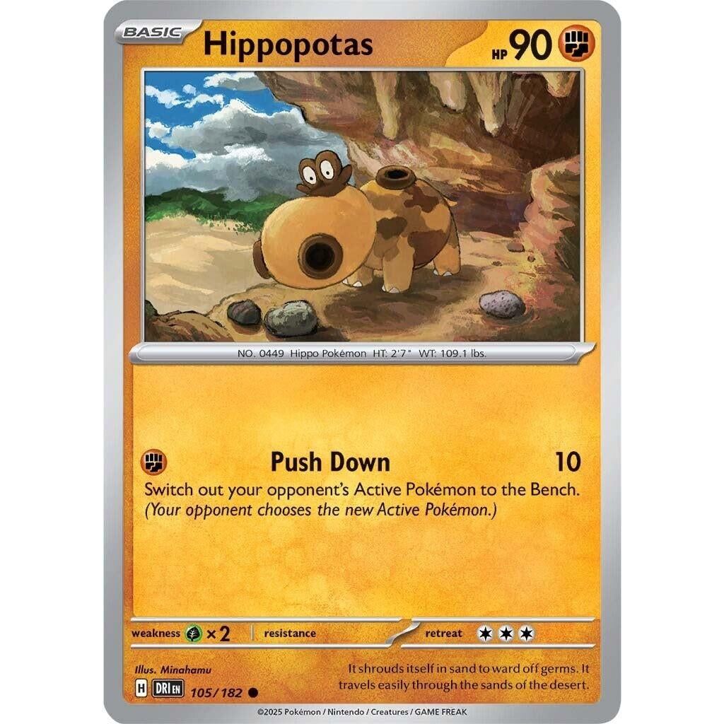 Image for Hippopotas (105/182) (DRI) - Pokemon