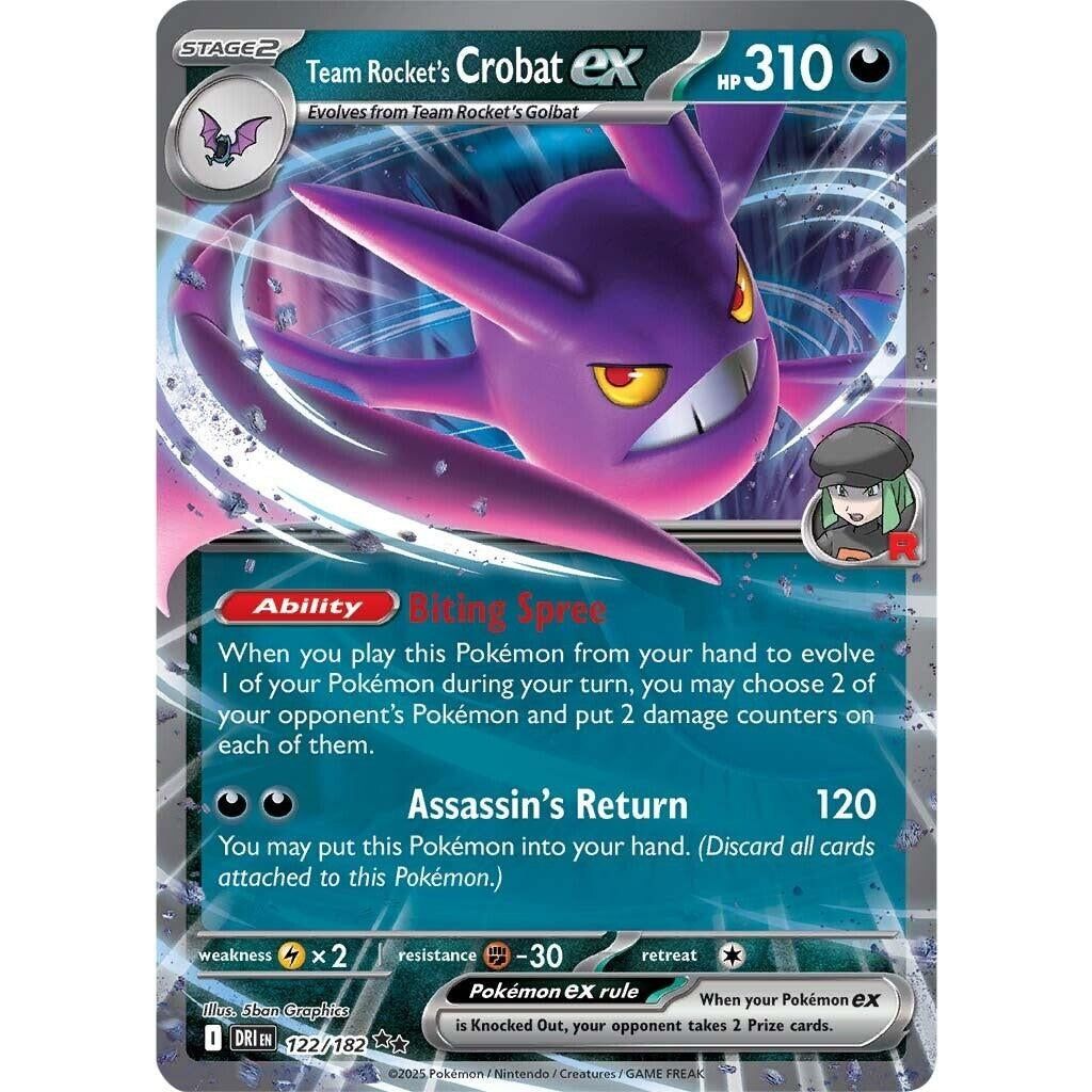 Image for Team Rocket's Crobat ex (122/182) (DRI) - Pokemon