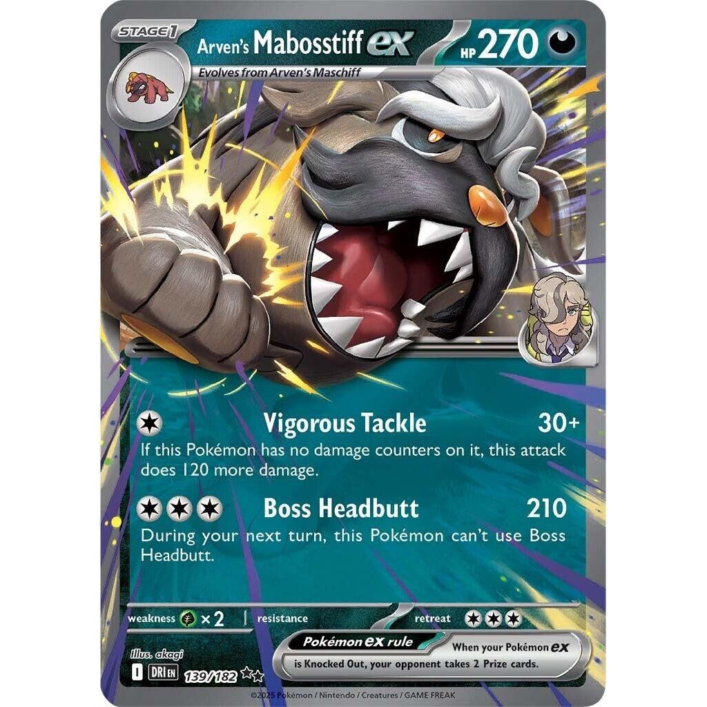 Image for Arven's Mabosstiff ex (139/182) (DRI) - Pokemon