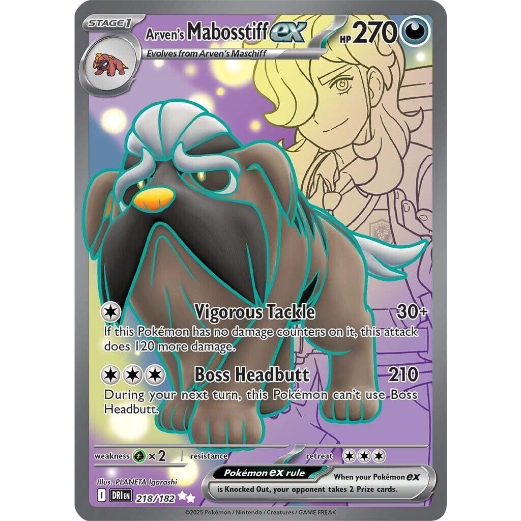 Image for Arven's Mabosstiff ex (218/182) (DRI) - Pokemon