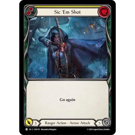 Image for Sic 'Em Shot (Yellow) (SEA118) - Flesh and Blood TCG