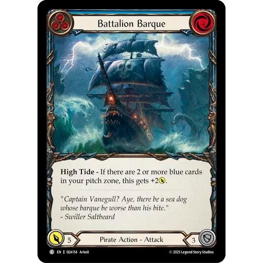 Image for Battalion Barque (Blue) (SEA154) - Flesh and Blood TCG