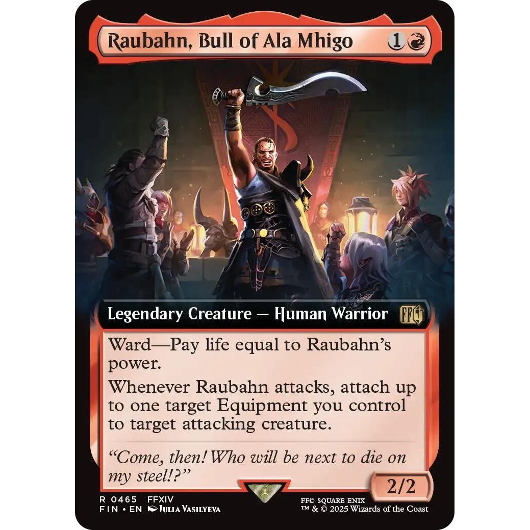 Image for Raubahn, Bull of Ala Mhigo (Extended Art) (465) (FIN) - Magic: The Gathering