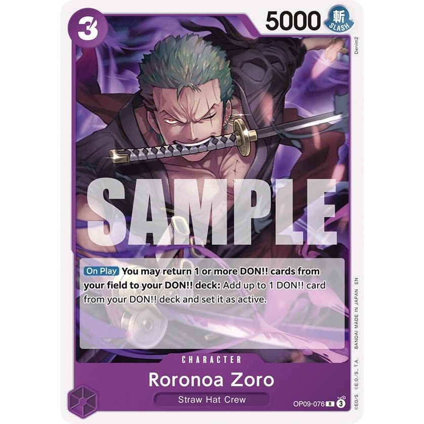 Image for Roronoa Zoro (Reprint) (OP09-076) (ST-26) - One Piece Card Game