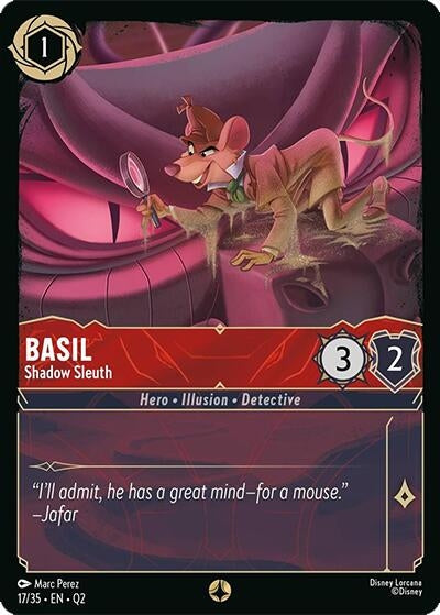 Image for Basil - Shadow Sleuth (17/35) (Q2) - Disney Lorcana