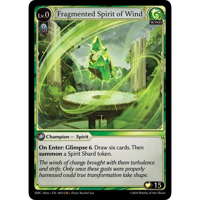 Image for Fragmented Spirit of Wind (3) (MH Alter) - Grand Archive TCG
