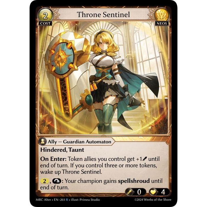 Image for Throne Sentinel (203) (MH Alter) - Grand Archive TCG