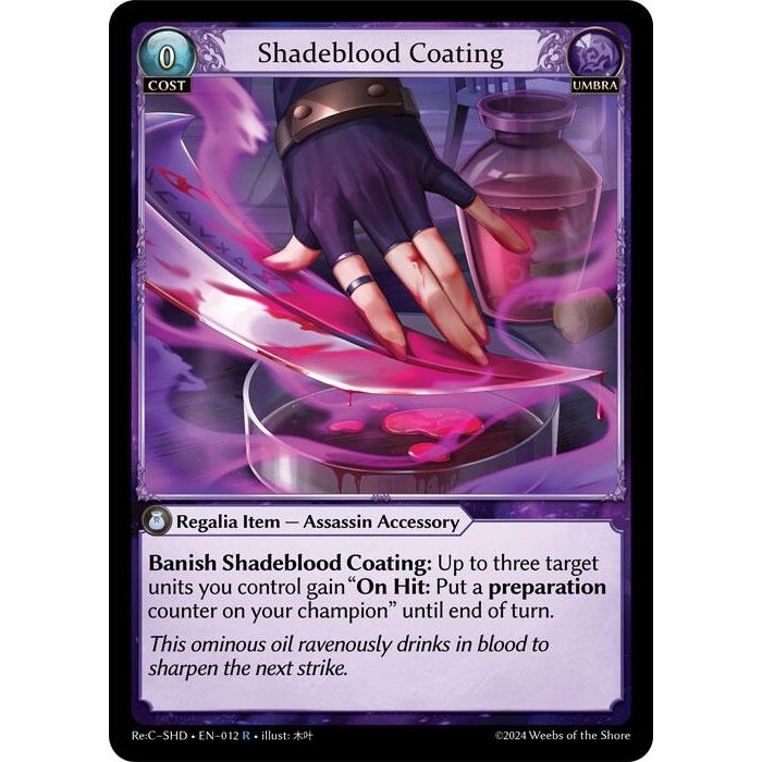 Image for Shadeblood Coating (012) (SHDLTE) - Grand Archive TCG