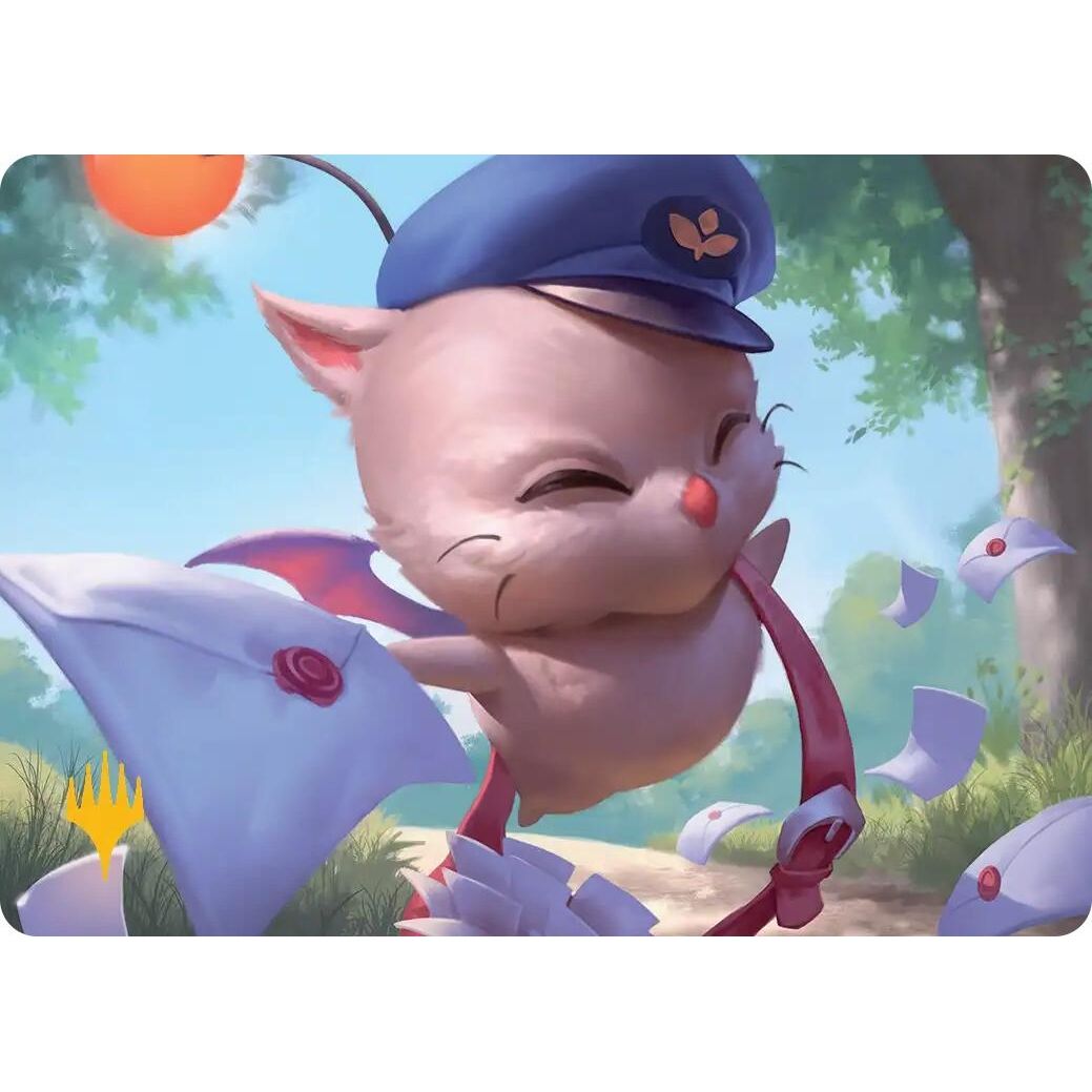Image for Delivery Moogle Art Card (Gold-Stamped Planeswalker Symbol) (1) (AAFIN) - Magic: The Gathering