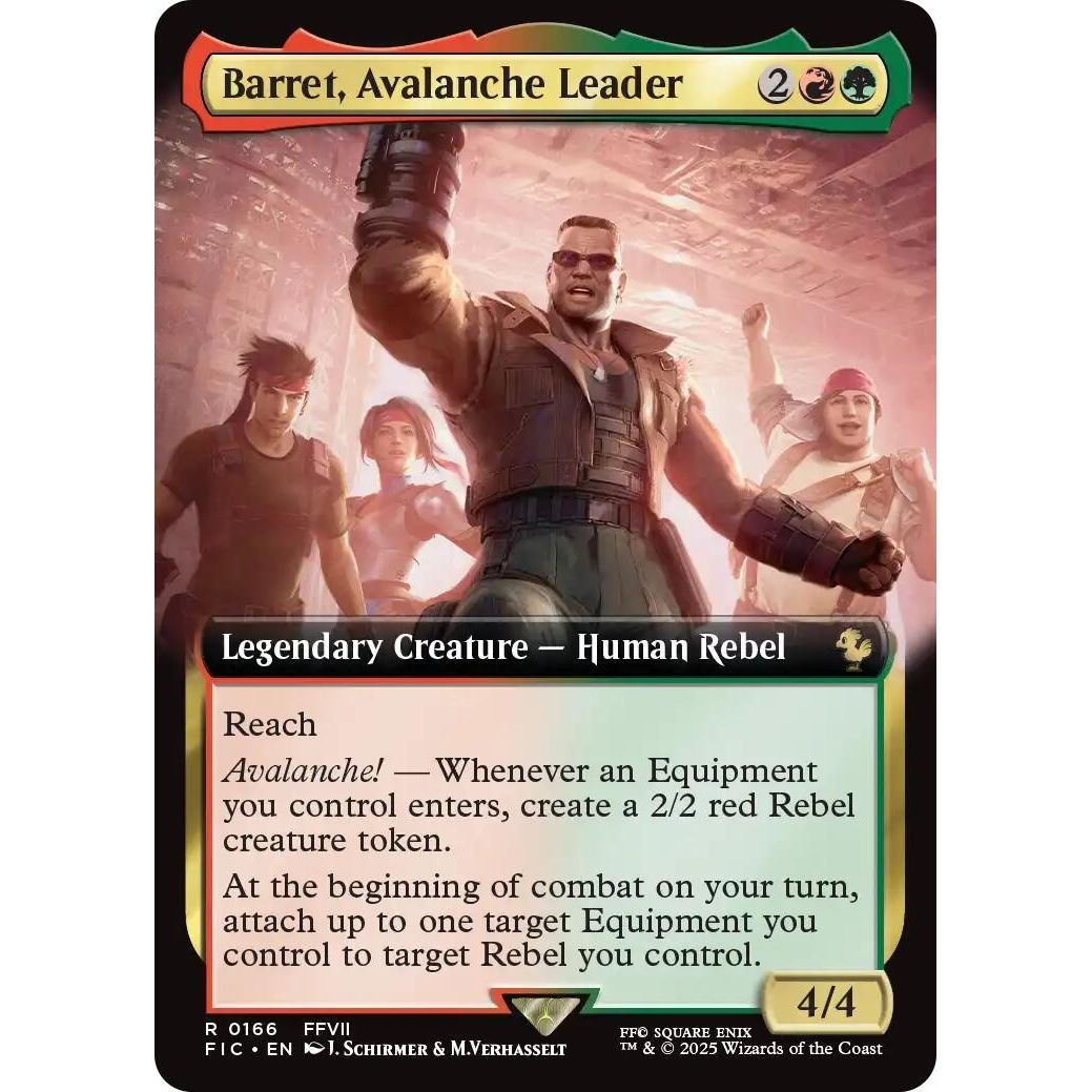 Image for Barret, Avalanche Leader (Extended Art) (166) (FIC) - Magic: The Gathering