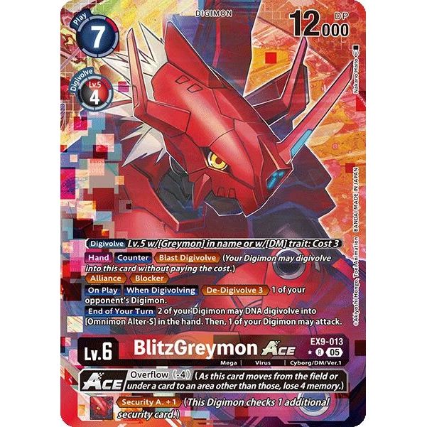 Image for BlitzGreymon ACE (Alternate Art) (EX9-013 R) (EX09) - Digimon Card Game