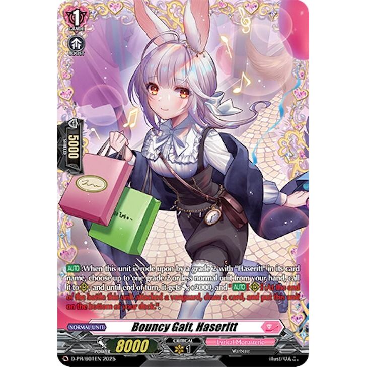 Image for Bouncy Gait, Haseritt (D-PR/601EN) (D-PR) - Cardfight Vanguard