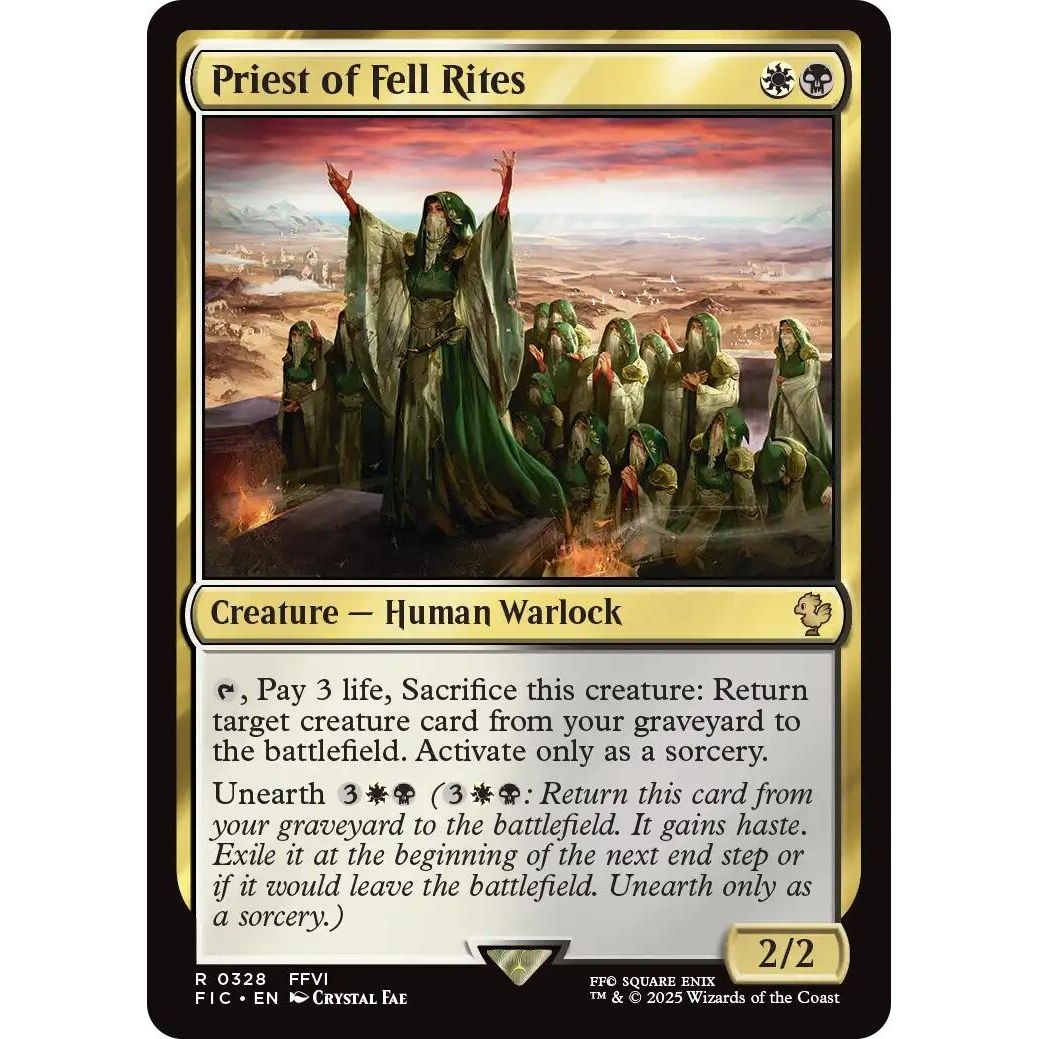 Image for Priest of Fell Rites (Surge Foil) (328) (FIC) - Magic: The Gathering