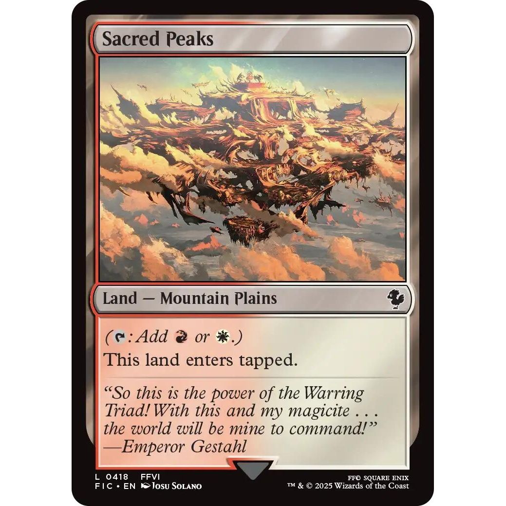 Image for Sacred Peaks (Surge Foil) (418) (FIC) - Magic: The Gathering