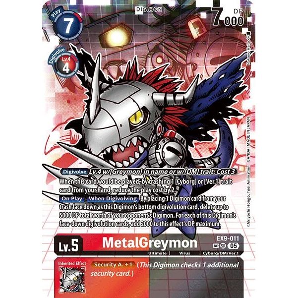 Image for MetalGreymon (SP) (EX9-011 SR) (EX09) - Digimon Card Game