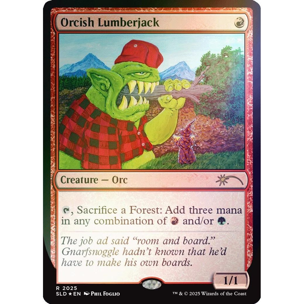 Image for Orcish Lumberjack (2025) (Rainbow Foil) (2025) (SLD) - Magic: The Gathering