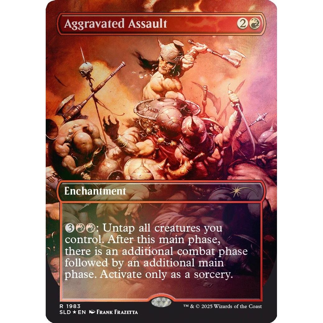 Image for Aggravated Assault (1983) (Rainbow Foil) (1983) (SLD) - Magic: The Gathering